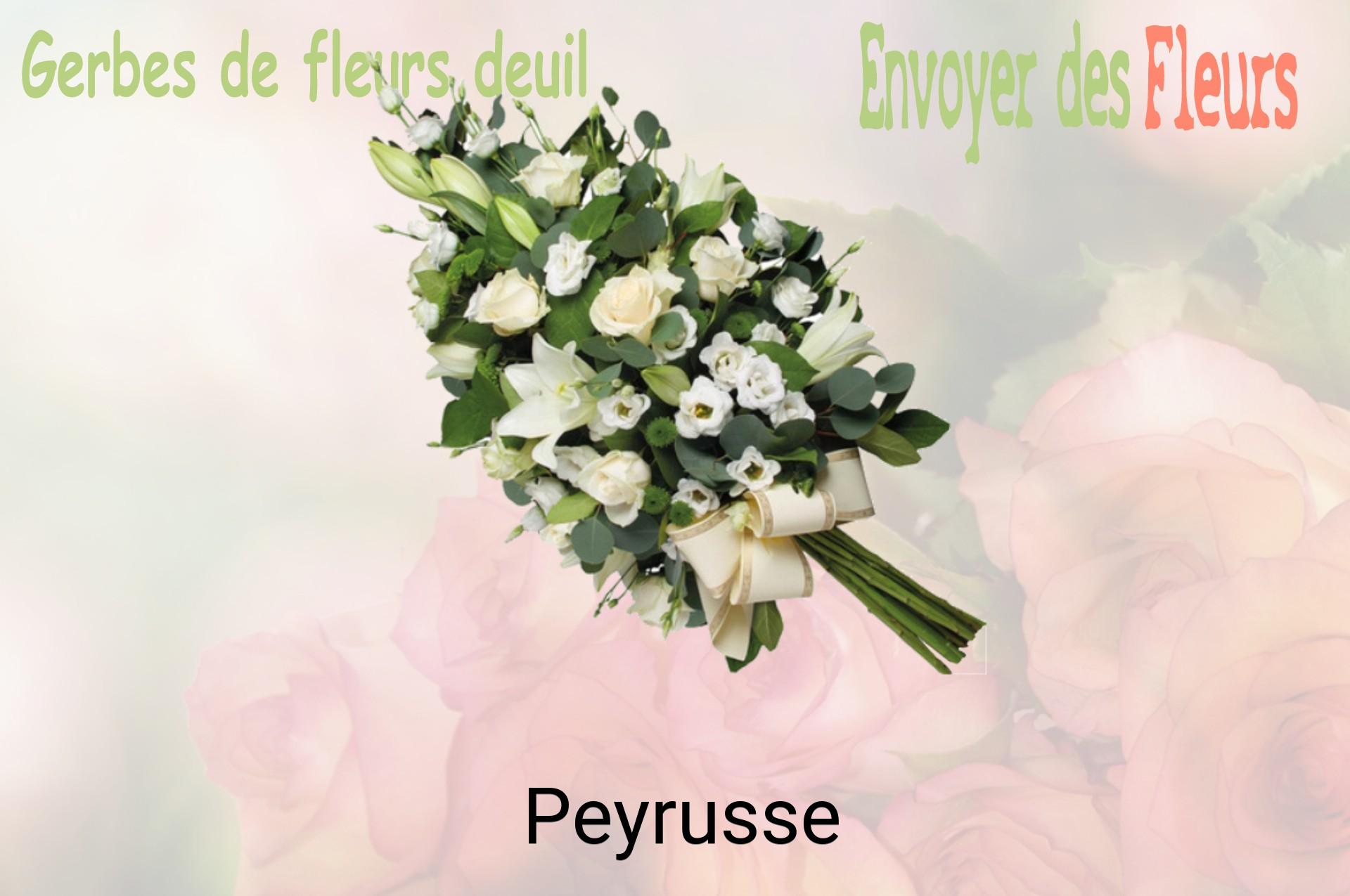 Gerbe de fleurs de deuil livrée à Peyrusse